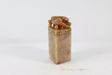 【客製朕的玉璽姓名印】長壽鶴印鑑章招財青田石