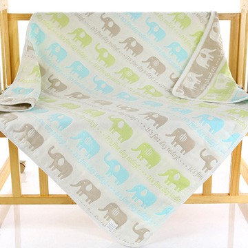 【優貝選】可愛動物多功能純綿柔軟嬰幼兒六層紗 布巾空調毯包巾