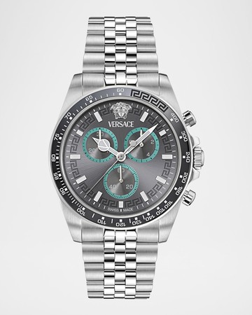 Men's CR2016 Stainless Steel Bracelet Watch, 43mm