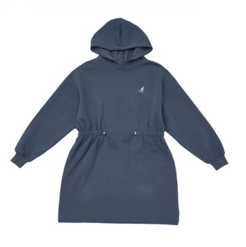 KANGOL 洋裝 深灰 腰身 連帽 連身裙 女 6452158010