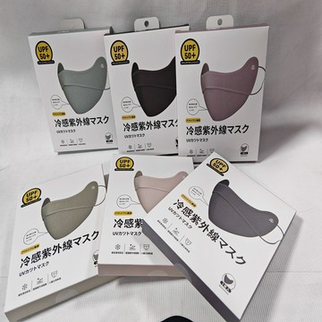 玻尿痠防曬口罩｜夏季冰絲涼感護眼角口罩 魚骨支撐顯臉小防紫外線 冰絲麵罩 抗UV防曬口罩 遮陽口罩 涼感口罩 夏天麵罩