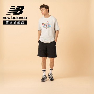 [New Balance]多口袋短褲_男性_黑色_5862610189