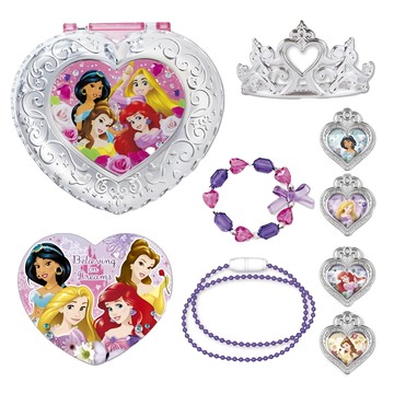 Disney Princesses 迪士尼公主 心型皇冠飾品寶盒組  迪士尼公主 多色  1個