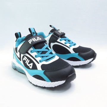 FILA 慢跑鞋 2J832Y061 中童鞋 運動鞋 支撐 抗菌防臭 黑x綠【iSport愛運動】