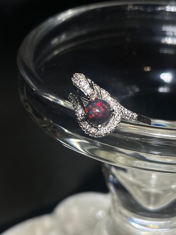 盤纏 蛇戒 歐泊 黑歐泊 蛋白石 戒子 戒指 opal silver ring