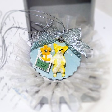 醒醒啊柯基 你的信!!狗狗擴香石(口袋小信封 客製化文字 禮盒)