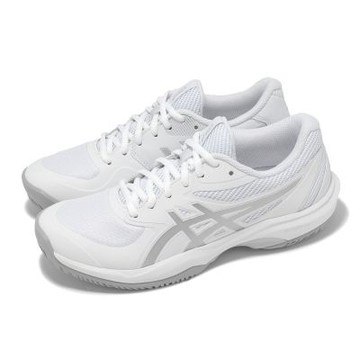 Asics 網球鞋 Game FF 女鞋 白 銀 緩震 抓地 亞瑟士 1042A281101