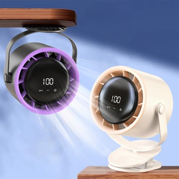 桌扇 ROSON 100檔大風量桌面循環風扇 數顯夾式電風扇 6寸充電渦輪風扇 嬰兒推車風扇 壁掛靜音立扇