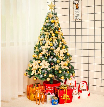 可開發票新款沾白聖誕樹聖誕節裝飾品家用1.5米套餐1.8diy加密擺件2.1發光  森馬先生旗艦店