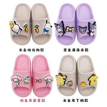 【菲斯質感生活購物】三麗鷗卡通厚底拖鞋 布丁狗 帕恰狗 庫洛米 美樂蒂 酷洛米 拖鞋 大童鞋
