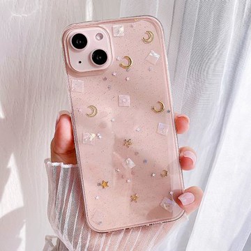 新月貝母適用于iphone16蘋果16promax手機殼ip16 plus全包軟殼iphone15 pro星星月亮軟全包ip14