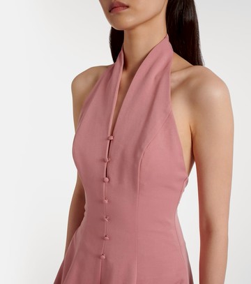 Staud Stella halterneck cotton-blend gown