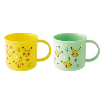 Skater Pokemon 塑膠水杯2件組  400ml  1組  皮卡丘 黃色 + 綠色