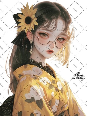 original sticker no.1861 人物貼紙 原創貼紙 原創人物貼紙 裝飾貼紙 cotton melody