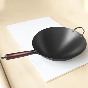 鐵鍋炒鍋不粘鍋無涂層鍋灶專用飯店商用老式章炒菜鍋熟鐵