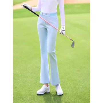 新款高爾夫長褲女褲春秋款修身顯瘦顯高女士微喇球褲戶外運動褲