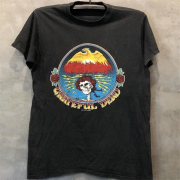 Grateful Dead感恩而死搖滾樂隊vintage古著感純棉男女短袖T恤潮