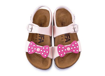 【JOKO JOKO】台灣 可愛點點大蝴蝶結兒童涼鞋