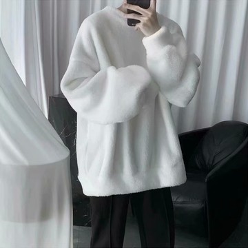 【Comoon _Shop】秋冬毛衣毛絨絨     男女同款   寬鬆帥氣  百搭可愛   情侶裝  韓系