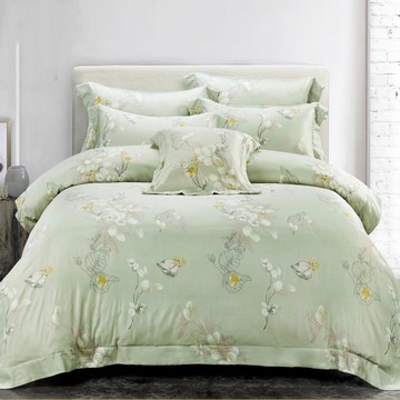 LoveCity 寢城之戀 台灣製 吸濕排汗萊賽爾天絲 舖棉四季涼被  5 x 6.5尺  葉飛揚