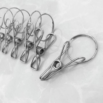 不銹鋼加粗夾子晾曬衣服防風夾多功能晾衣夾封口夾家用實心襪夾子