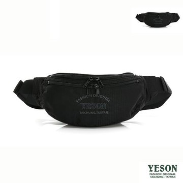 YESON - 台灣精品多功能拉鍊式防潑水休閒腰包斜跨包