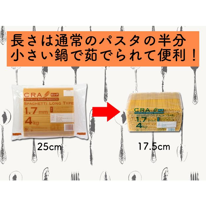 赤城食品 CRAスパゲッティハーフ1.7mm 4kg×4入