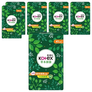 Kotex 靠得住 草本抑菌衛生棉  41cm  7片  6包