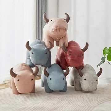 動物坐凳家用大象凳客廳換鞋凳矮凳網紅創意兒童卡通實木小板凳子