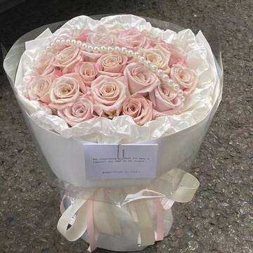 🎁畢業花束🎁 畢業禮物 畢業伴手禮粉嫩玫瑰永生花花束成品情人節包裝送女朋友閨蜜假花禮物結婚仿真