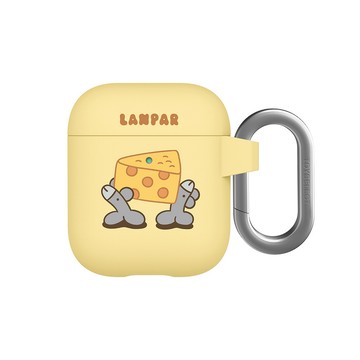 【插畫家聯名】屌面人Lanparman老鼠ㄐㄐ搬起司強悍防摔AirPods保護套