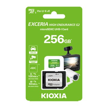 KIOXIA EXCERIA HIGH ENDURANCE G2 Micro SDXC UHS-I (U3/V30/A1) 256GB 記憶卡 ( 附轉卡)