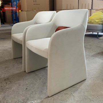 北歐侘寂風餐椅簡約設計師家具酒店客房皇冠椅接待大堂休閑洽談椅