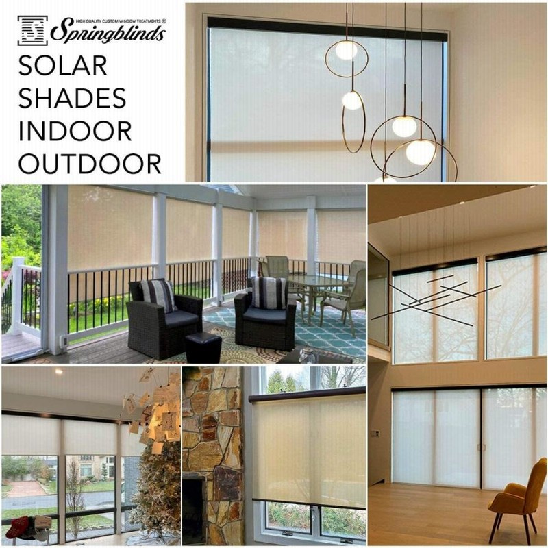 Springblinds 5% オープンネス ソーラーシェード 屋内 屋外 日よけ
