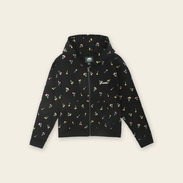 【直播限定】Roots 女裝- FLORAL寬版連帽外套