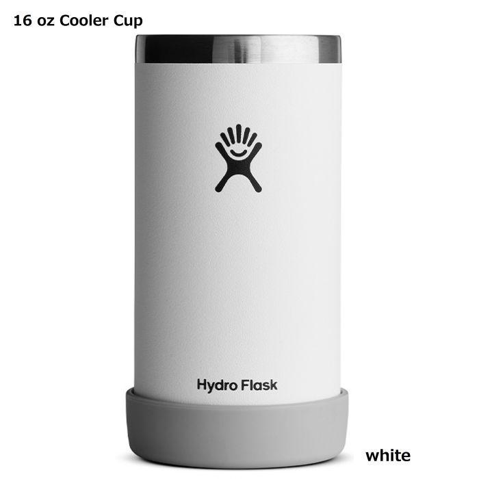 Hydro Flask ハイドロフラスク 16oz Cooler Cup 473ml #890131 White ステンレスカップ クージー 缶 ボトル 保冷ホルダー 真空断熱構造 8901310010221 正規品