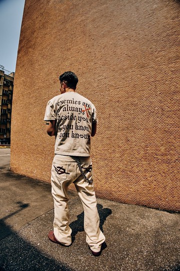 .67ARROW CITY COWBOii_FLARE JEANS_WHITE 靴型牛仔褲 米白丹寧