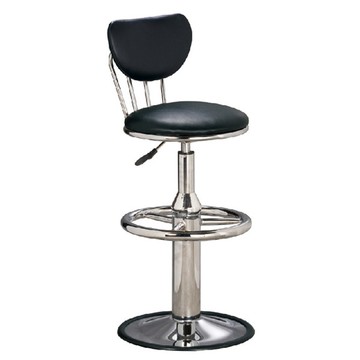 one 生活奇圓電金圓盤吧台椅(黑/咖啡)高