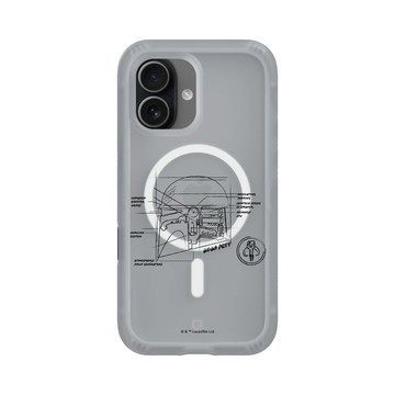 iPhone 17 AirX 流變灰 - 迪士尼-星際大戰 Star Wars - 波巴費特-線稿風格白