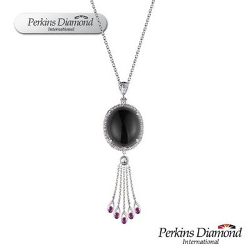 PERKINS 伯金仕 - 18K金墨翠鑽石項鍊