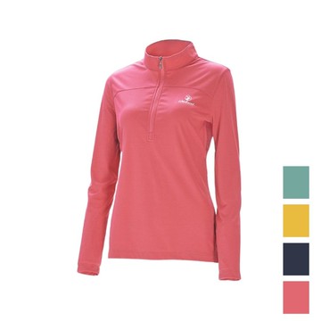 【Wildland 荒野】Polartec pd格狀抗臭zip長袖衣 女 P1619