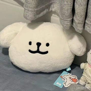 【全店免運 臺灣發貨】可愛綫條小狗毛絨玩偶抱枕枕頭床頭陪睡娃娃女生日禮物畢業送閨蜜耐臟 可清洗 可愛 公仔抱枕