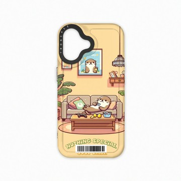 iPhone 16  殼 TRON IPhone 16 小動物慵懶的一天  載具 太空殼 透黑款 手機殼