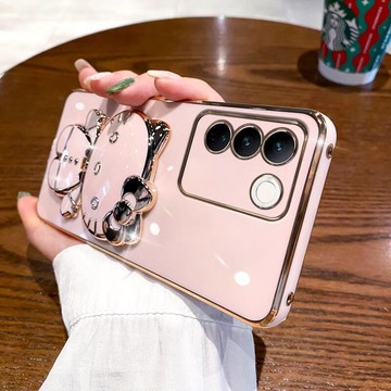 48h出貨丶適用s17手機殼電鍍咪支架補妝鏡s16pro矽膠軟殼保護套