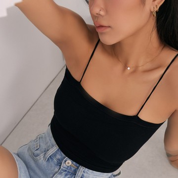 平口細紋彈性一片式小可愛