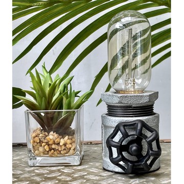 曙MUSE｜手輪調光小水管桌燈 可調光 造型檯燈 Loft 工業風 咖啡廳 餐廳 居家擺設