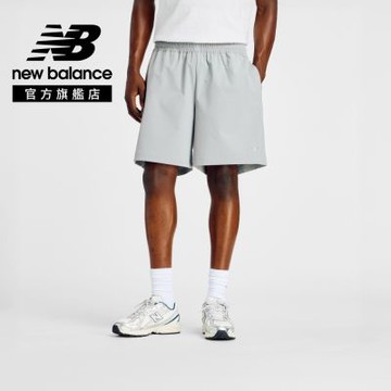 【New Balance】7吋排汗短褲_男性_灰色_MB6174CDYST