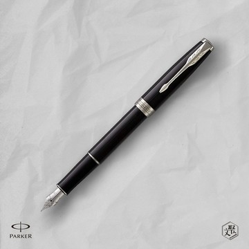 客製化刻字【PARKER 派克】卓爾系列 麗雅黑白夾 F尖 鋼筆 （原廠正貨）