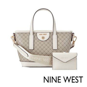 【NINE WEST】TADEO 拼接水餃包/手提包/側背包/斜背包-LOGO紋(129475)
