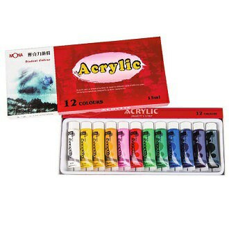 MONA 壓克力顏料 15ml   12色/盒 467-012【APP滿額下單10%點數(單一帳號最高1500點)】8/31止